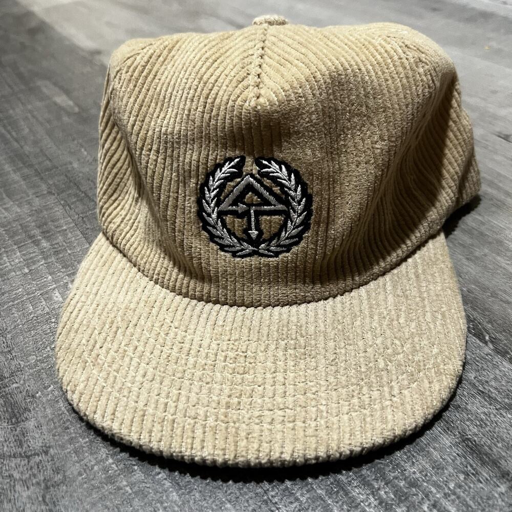 Of The Trees Beige Corduroy Strap Back EDM Festival Hat Cap Embroidered Logo
